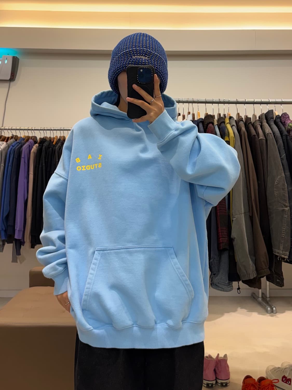 아이앱 스튜디오 후드 스카이블루 레몬 상품이미지5