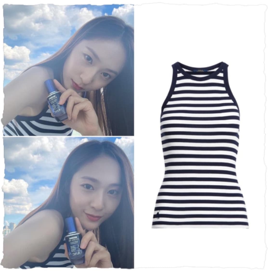 [M] 폴로 랄프로렌 스트라이프 슬리브리스 탱크탑 민소매 상품이미지3