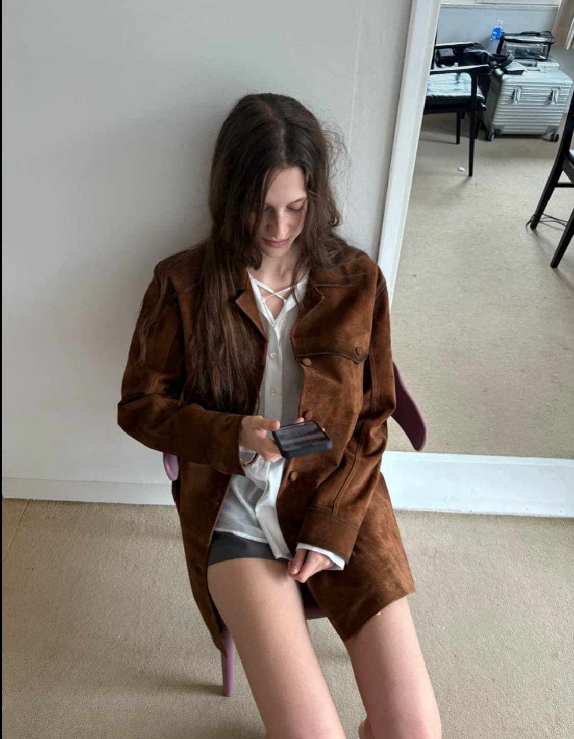 런던플랏 나파 스웨이드 고트 자켓 미사용품 상품이미지3