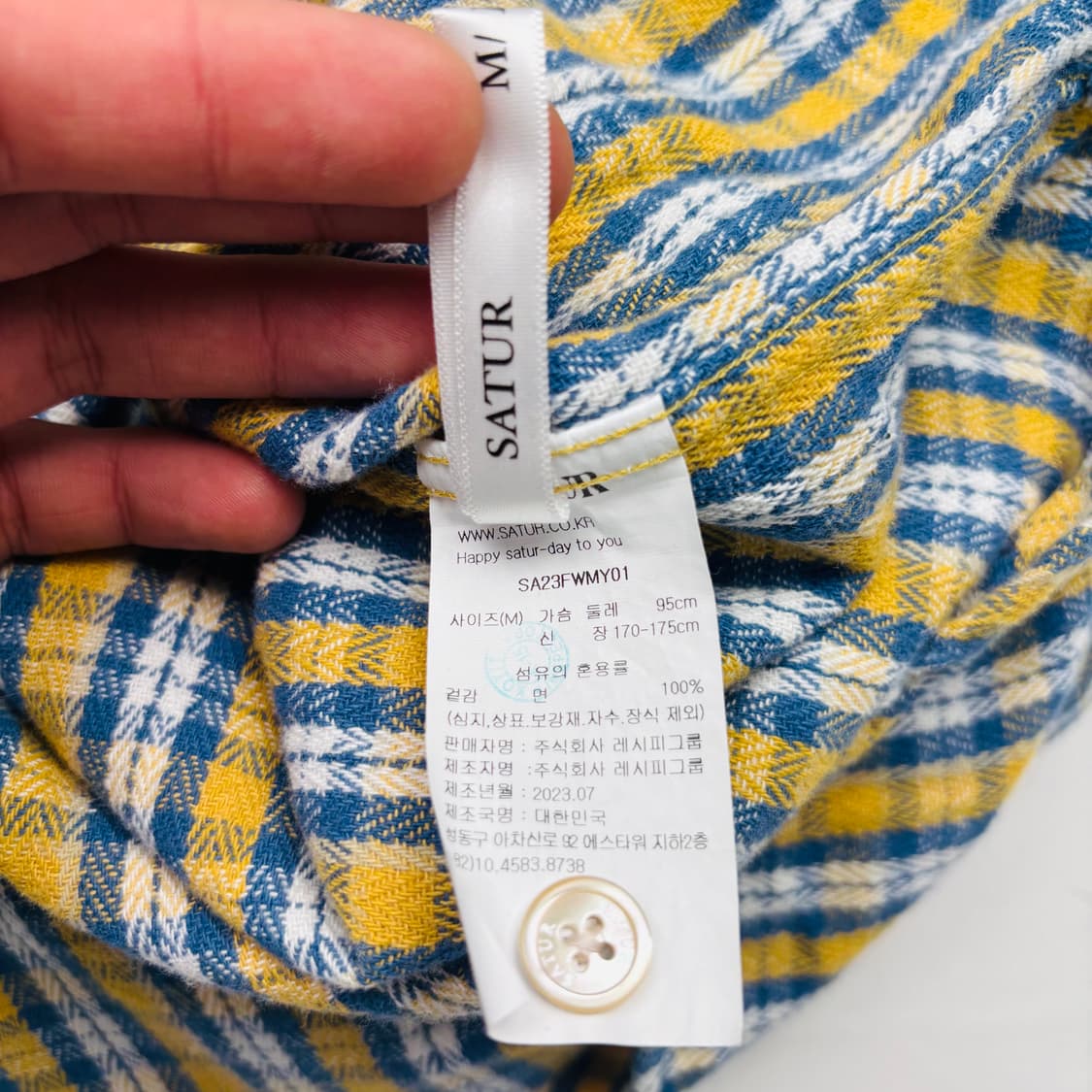 세터 더블 포켓 체크 플란넬 셔츠 M 상품이미지9