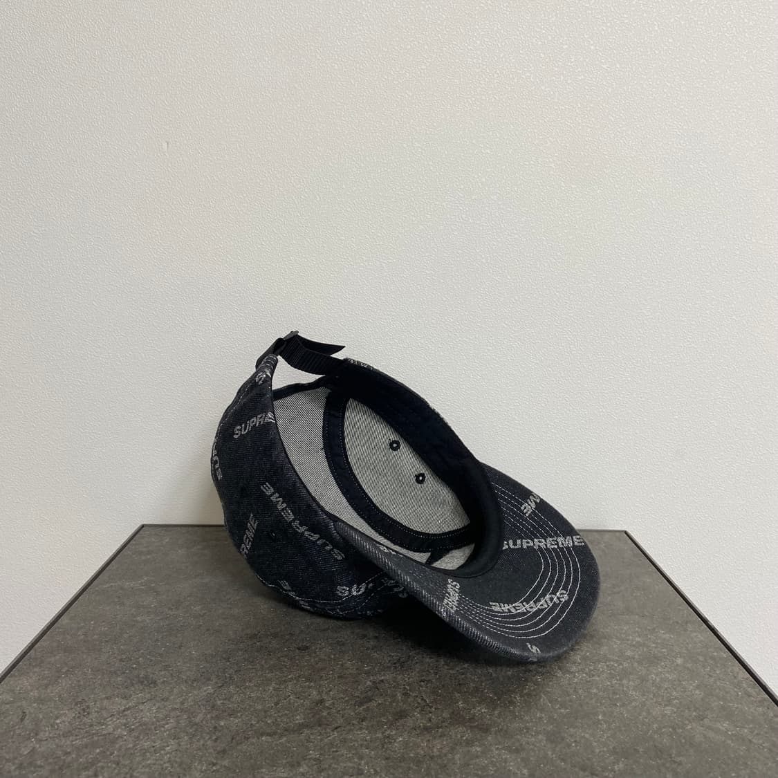 (OS) 슈프림 박스로고 캠프캡 모자 데님 블랙 상품이미지7