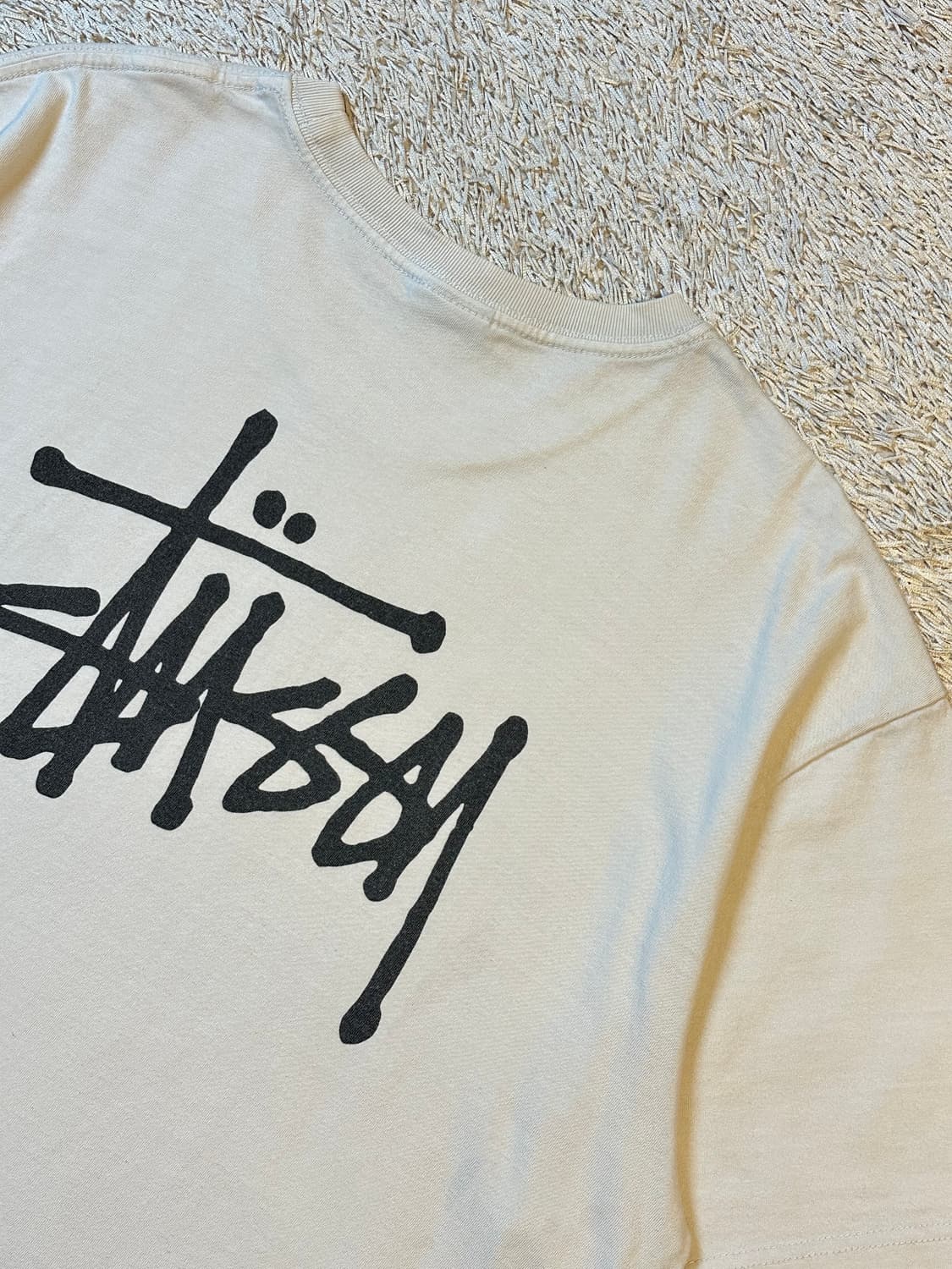 스투시 STUSSY 베이직 로고 반팔 티셔츠 화이트 상품이미지4