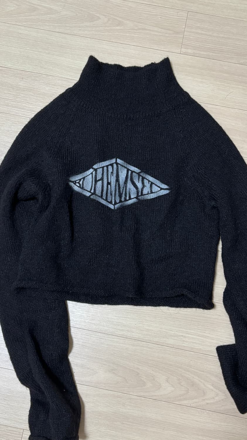 보헤미안서울 크롭터틀넥니트 상품이미지1