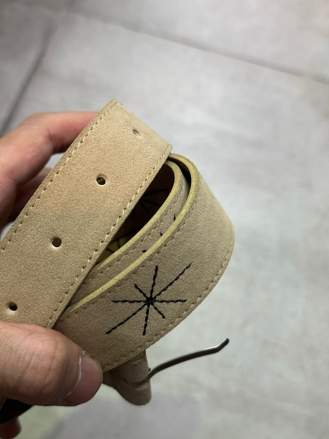 Shining suede belt- 샤이닝 자수 벨트/BEI 상품이미지3