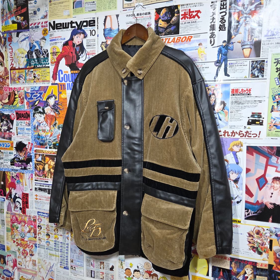 JPN 코듀로이 레더 브라운 필드 자켓 상품이미지2