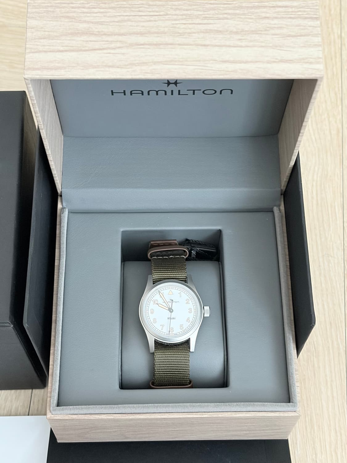 해밀턴 카키필드 쿼츠 시계 33mm 흰판 풀박스 상품이미지3
