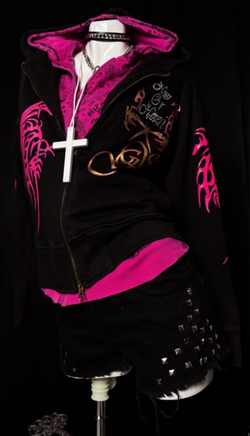 아케호무 펑크 후드집업 상품이미지2