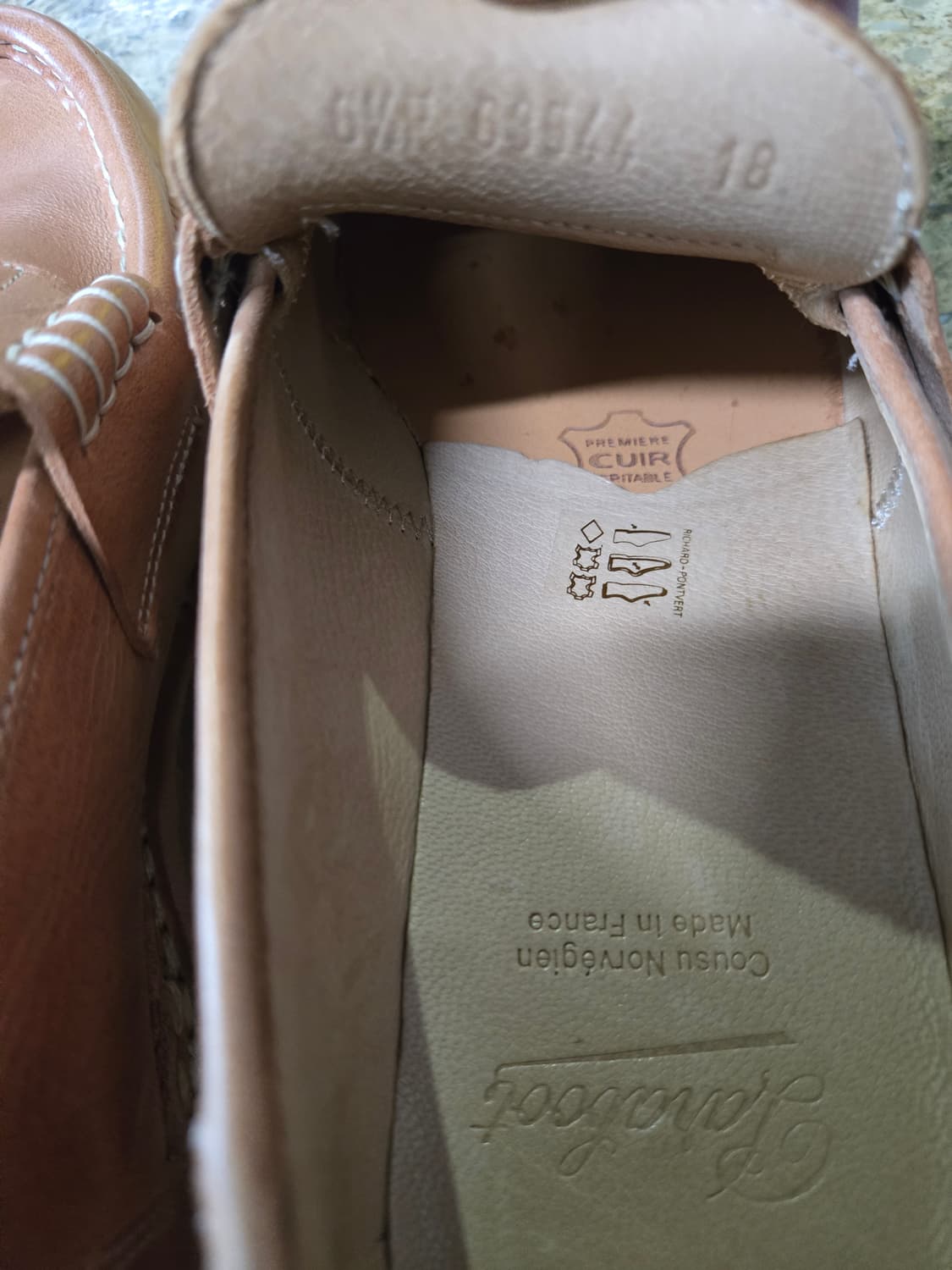 파라부트 로퍼 브라운 가죽 슈즈 상품이미지8