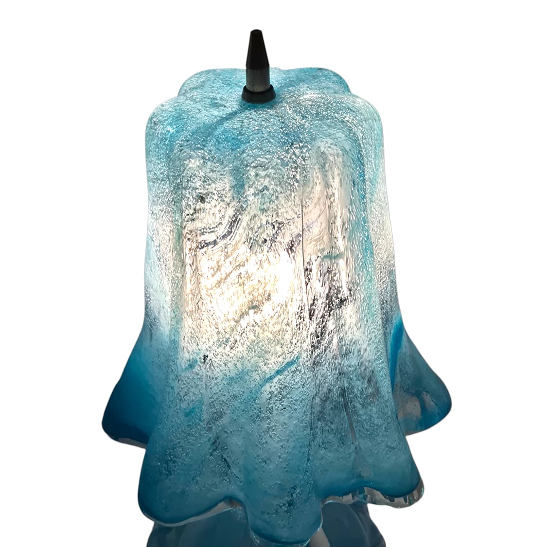 60s 이와타 아트글라스 스카이 마블 엔틱 빅 램프 상품이미지3