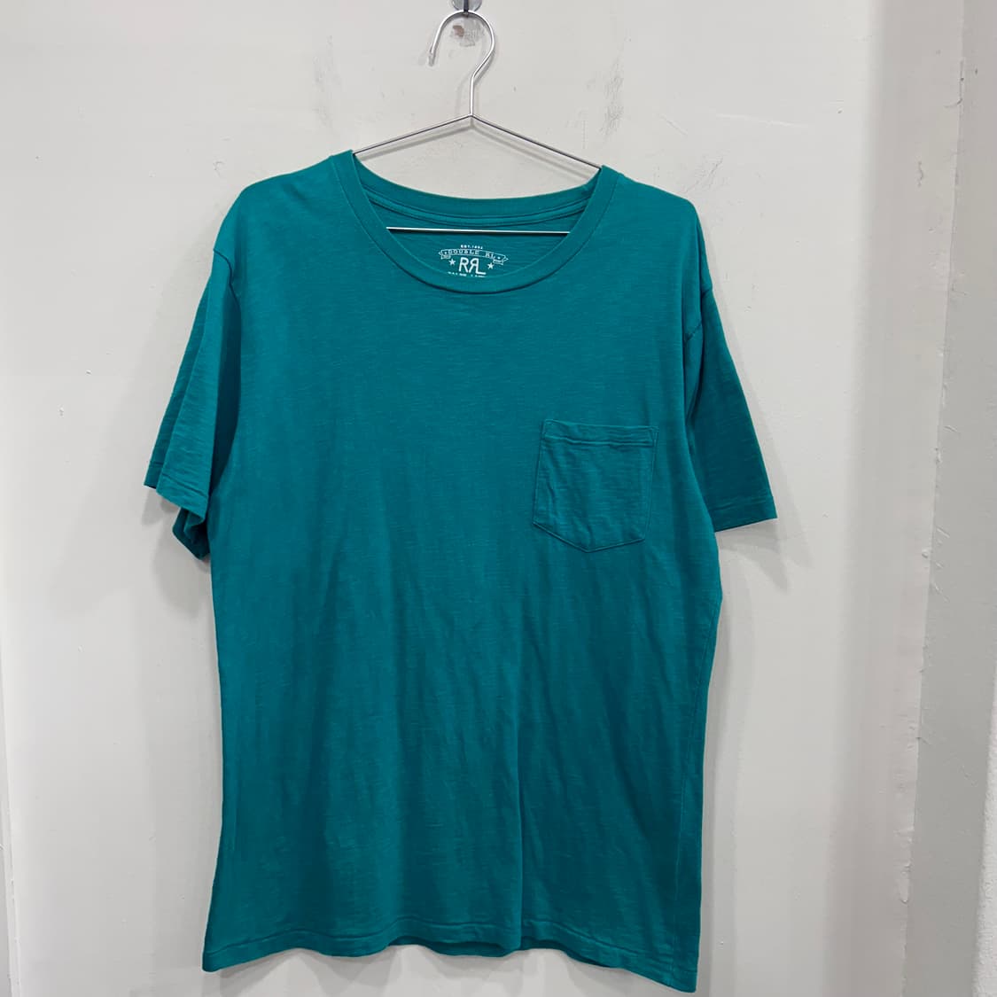 더블알엘 체스트포켓 라운드 코튼 반팔티 상품이미지2