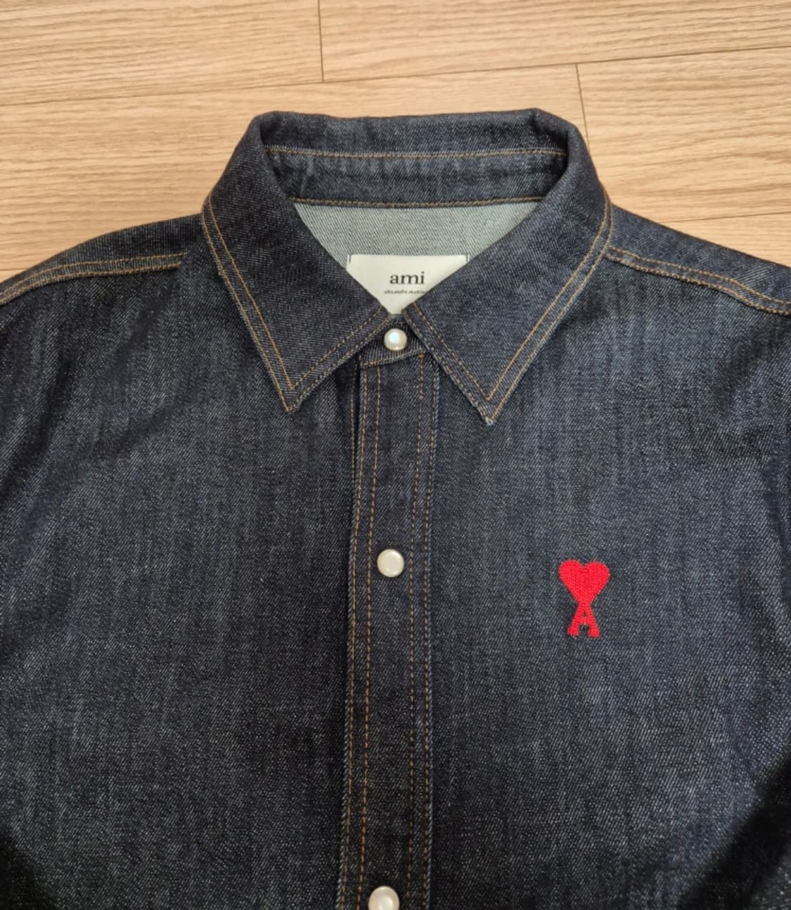 아미 하트로고 데님 여성 셔츠 L 사이즈 상품이미지8