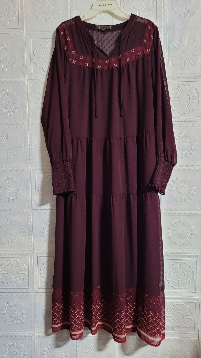 써스데이아일랜드 쉬폰 롱 원피스  상품이미지1