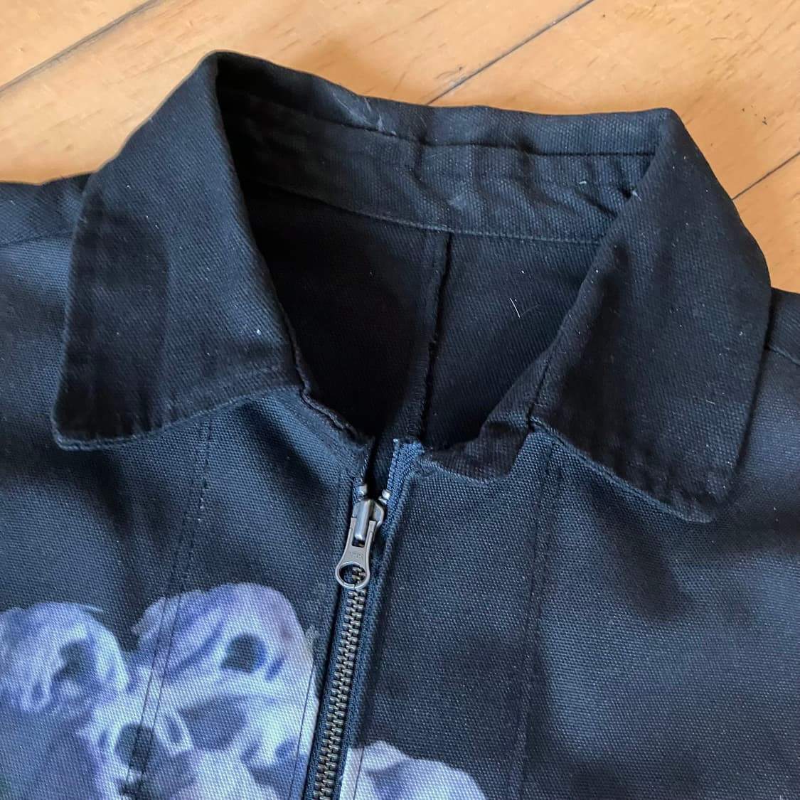 Japanese 90s 블랙 그리스 프린팅 슈퍼 롱 코트 105 상품이미지4