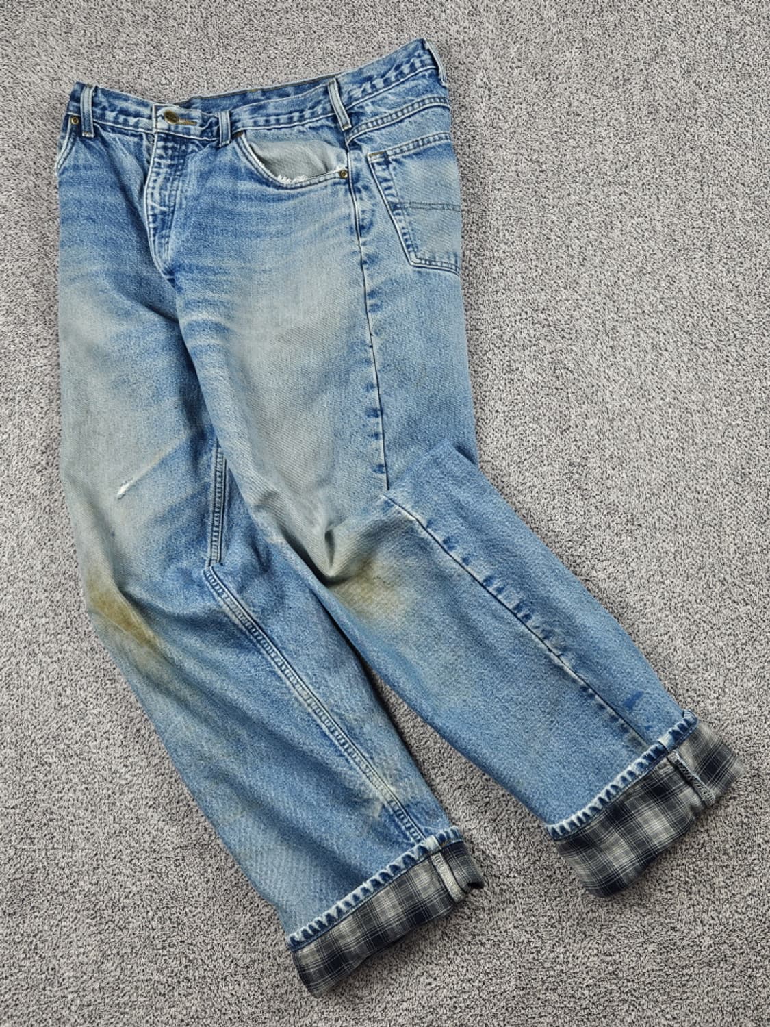 칼하트 헤비 플란넬 체크 데님 워크 팬츠 ( 35X34 ) / 10054 상품이미지2