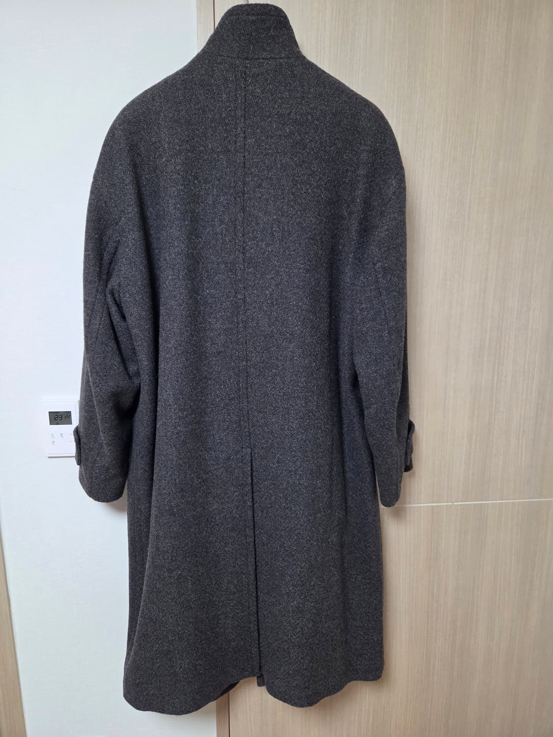 쿠어 캐시미어 블렌드 하이넥 코트 신더그레이 M 상품이미지2