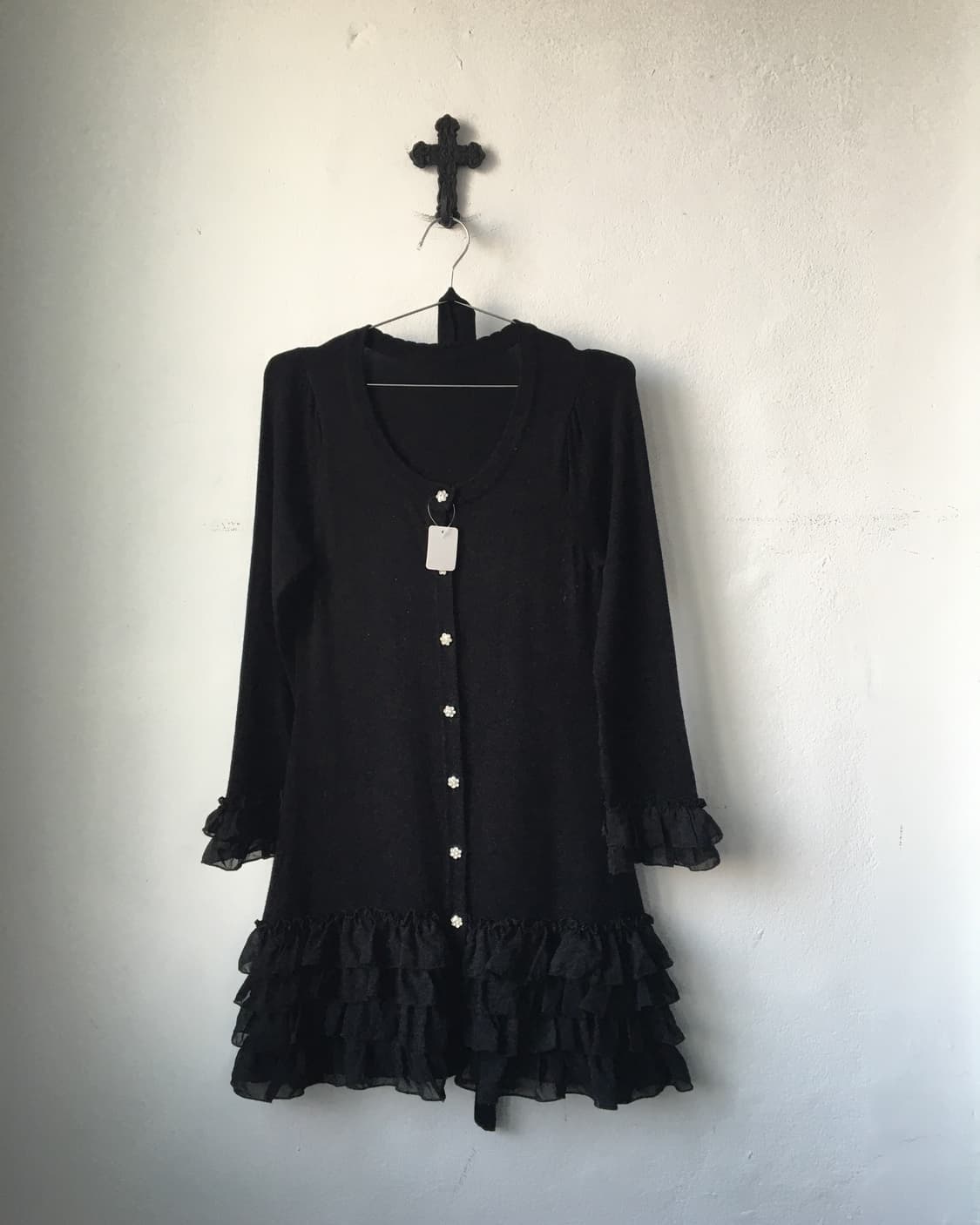 Frill belted knit onepiece 상품이미지2
