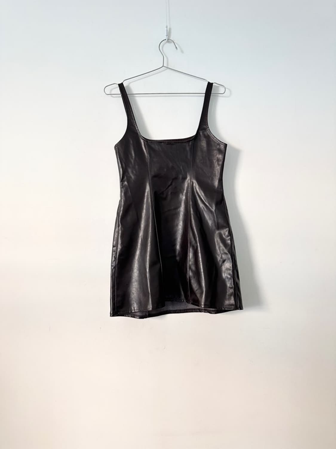 Leather layered mini ops / burgundy 상품이미지3