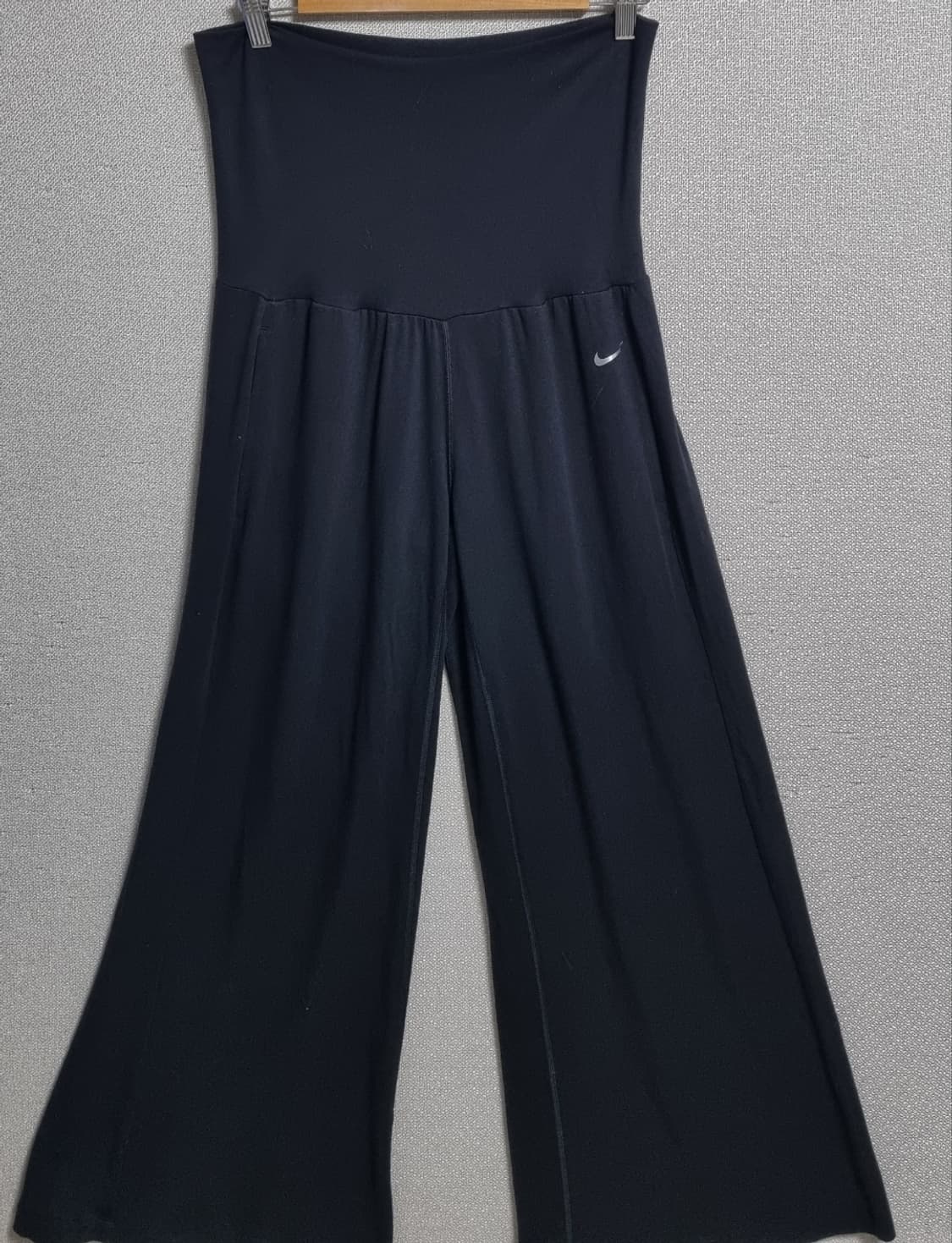 S ) 나이키 블랙 밴딩 스포티 스웻 와이드팬츠 상품이미지2