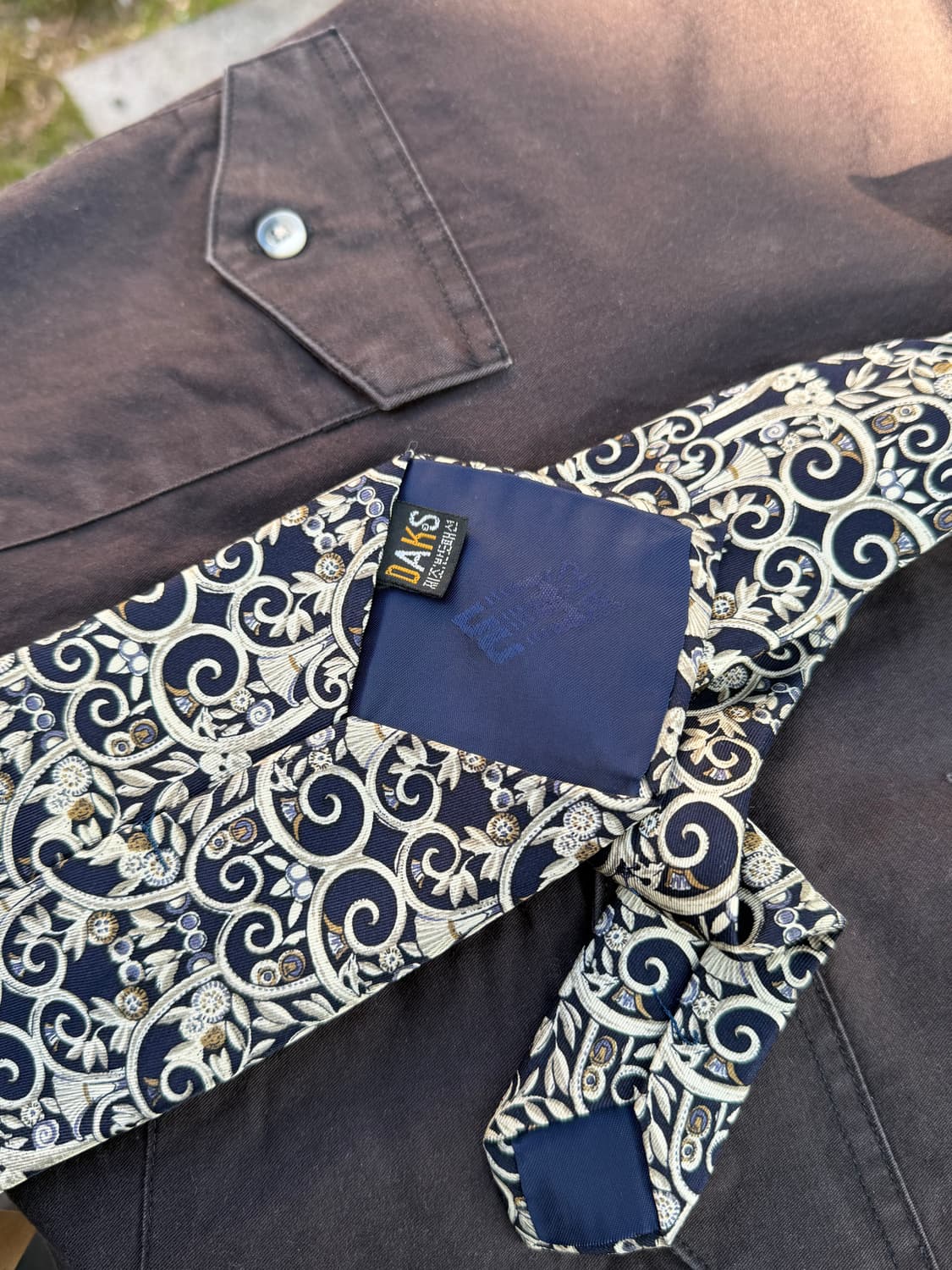 90s Daks 닥스 페이즐리 실크 타이 상품이미지3