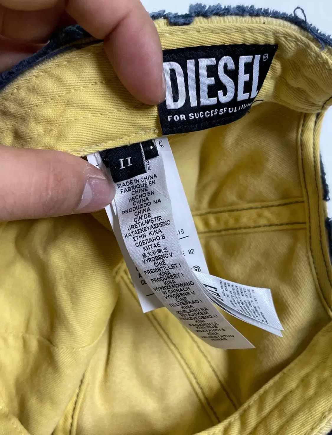 디젤(Diesel) - 데미지 디테일 볼캡 디스 디테일 (블루) 상품이미지6