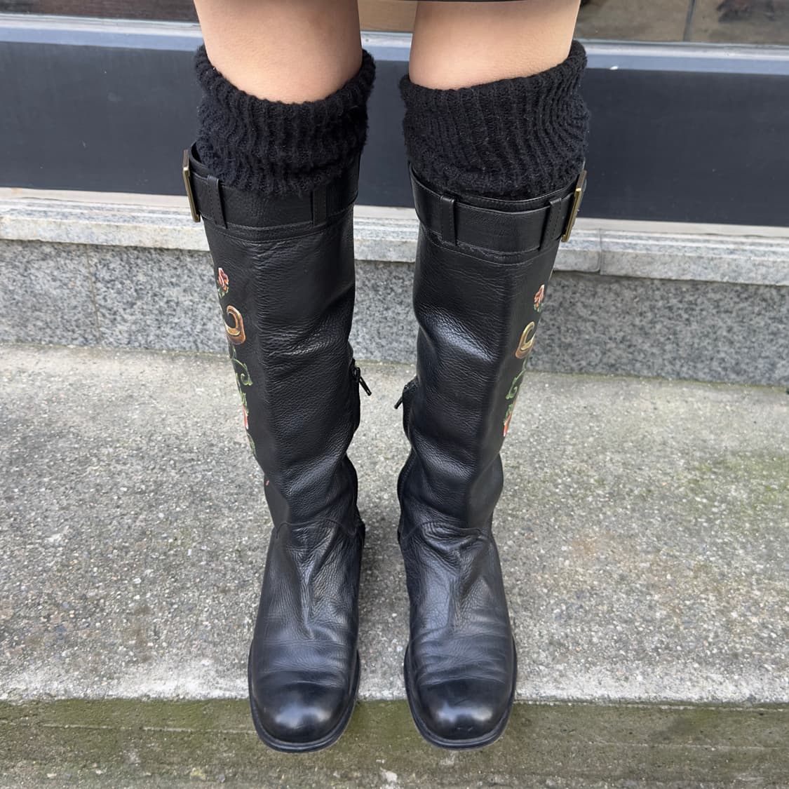 00s 레어 이사벨라 피오레 타투 가죽 부츠 상품이미지8