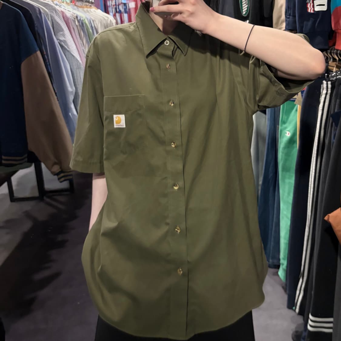 [IM] Carhartt 칼하트 반팔 셔츠 카키 상품이미지3