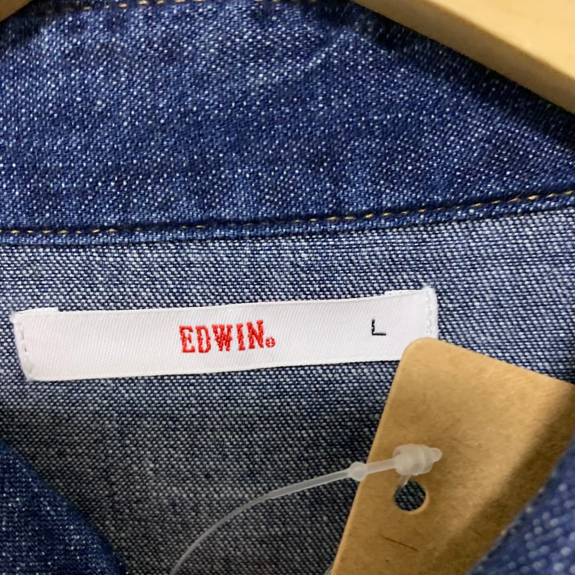 에드윈 워싱 데님 셔츠 긴팔 청남방 남성 L 남녀공용 빈티지 리바이스맛 상품이미지3