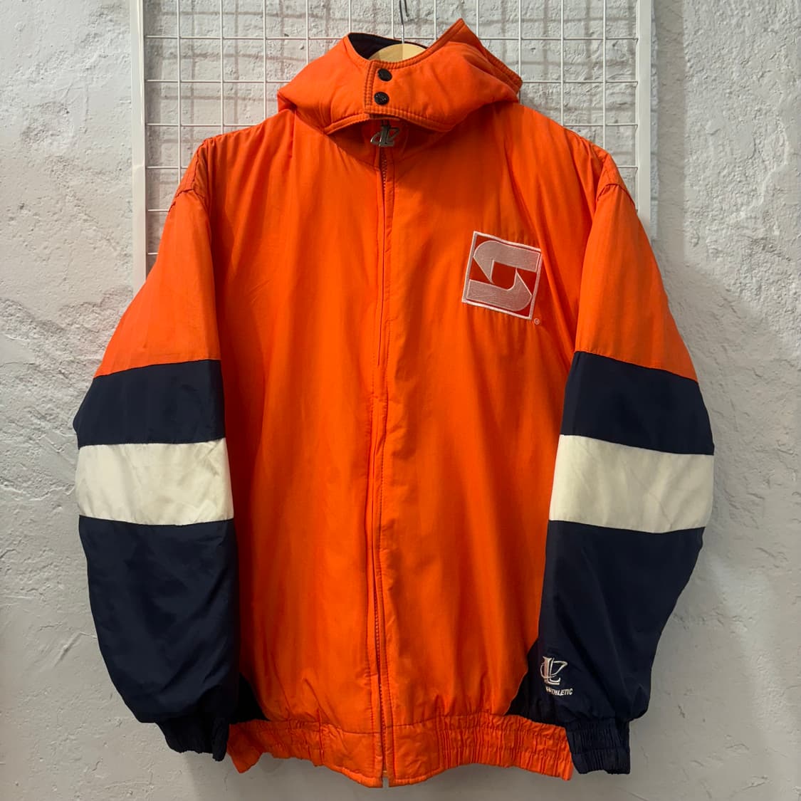 90s 러셀 어센틱 빈티지 시러큐스 오렌지 패딩 자켓 XL 상품이미지1