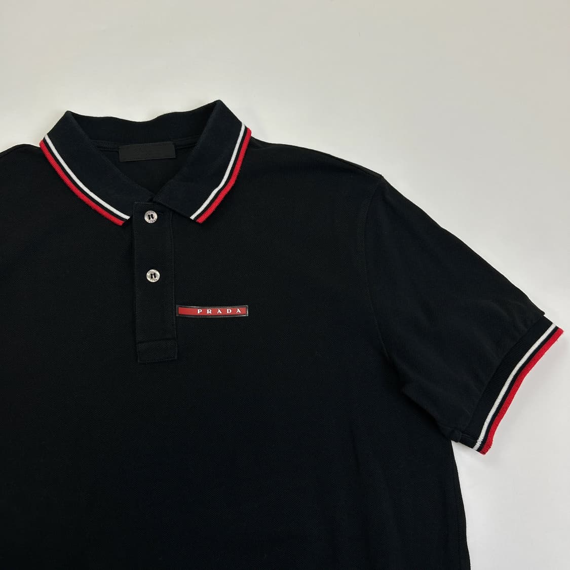 프라다 블랙 폴로 반팔 PK티 XL 정품 / 로고 포인트 상품이미지3