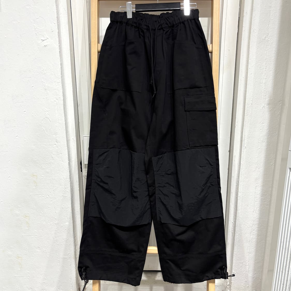 [새상품] 면 코튼 밴딩 카고와이드팬츠 상품이미지1