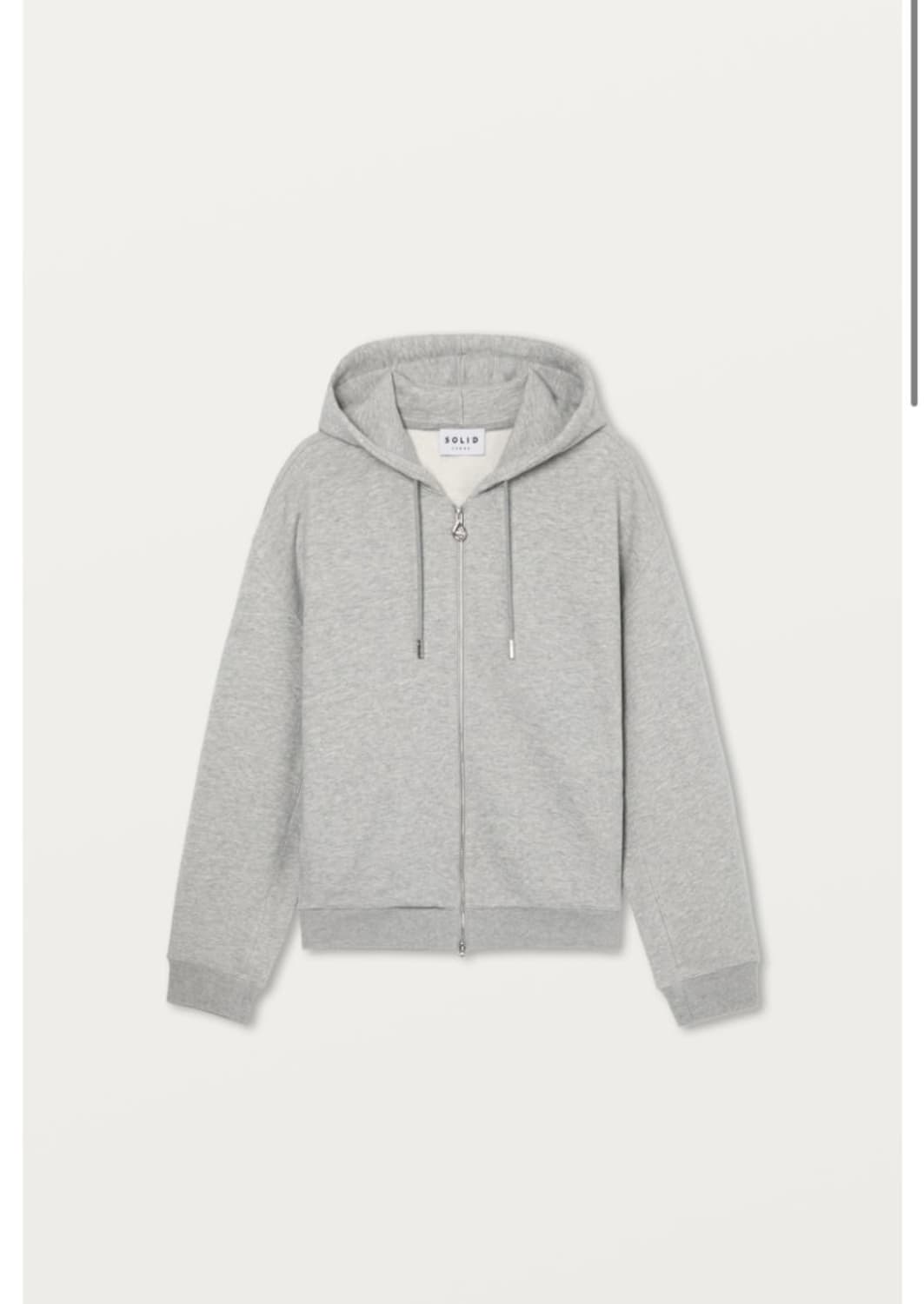 솔리드옴므 백로고 후드집업 상품이미지1