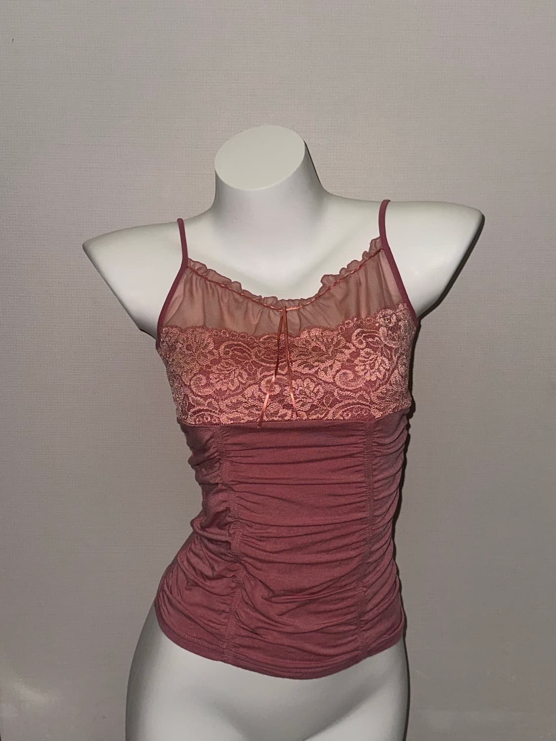 페어리코어 빈티지 코랄핑크 슬리브리스 상품이미지3