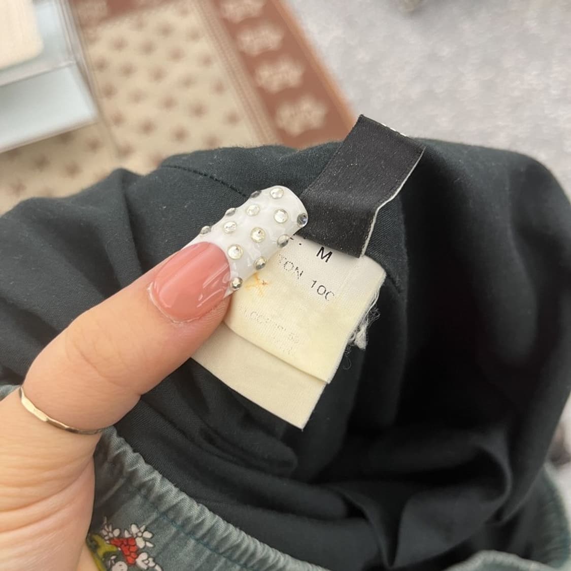 빈티지 모리 코지걸 보헤미안 패턴 미디 롱스커트 33인치 C10439 상품이미지6