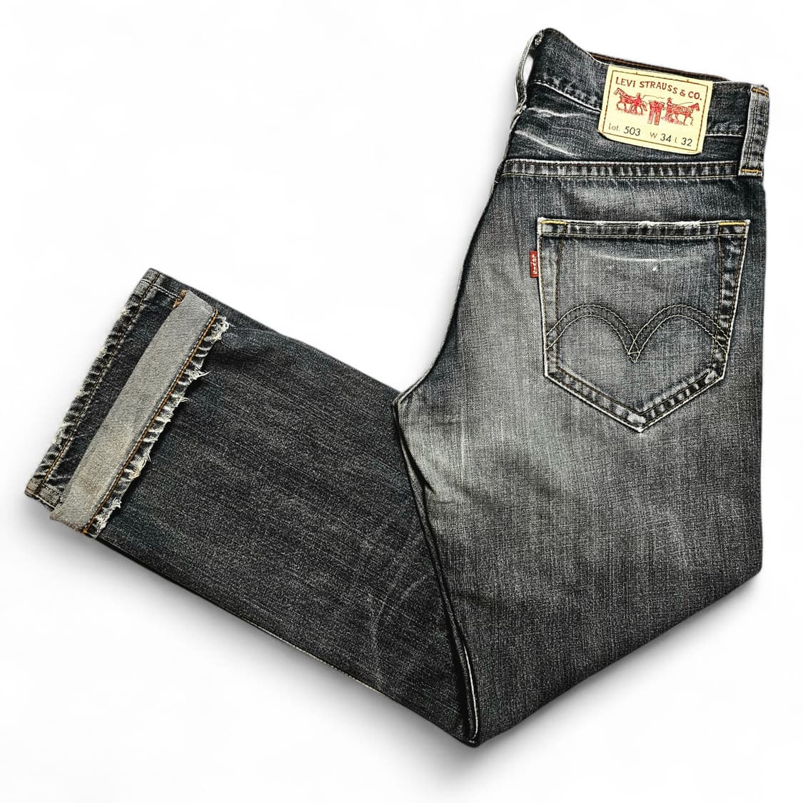 [34X32][리바이스]00's JPN 503유즈드페이드 릴렉스스트레이트 상품이미지3