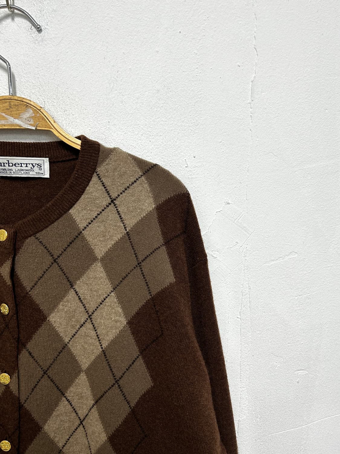 버버리 아가일 가디건 상품이미지3