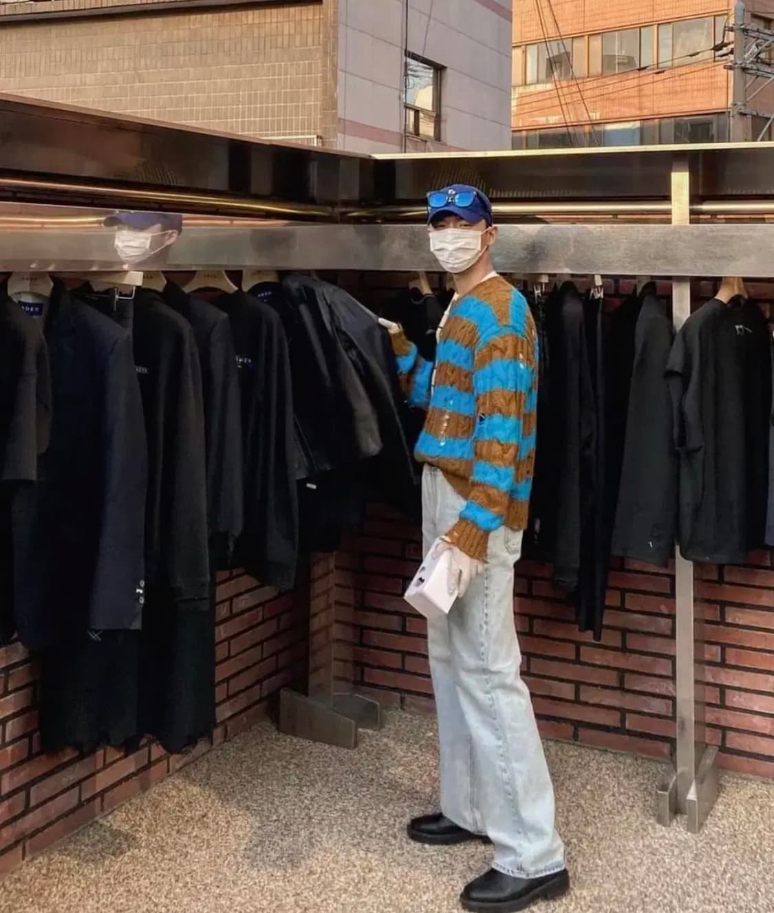 앤더슨벨 디스트로이드 스트라이프 니트 L 상품이미지5