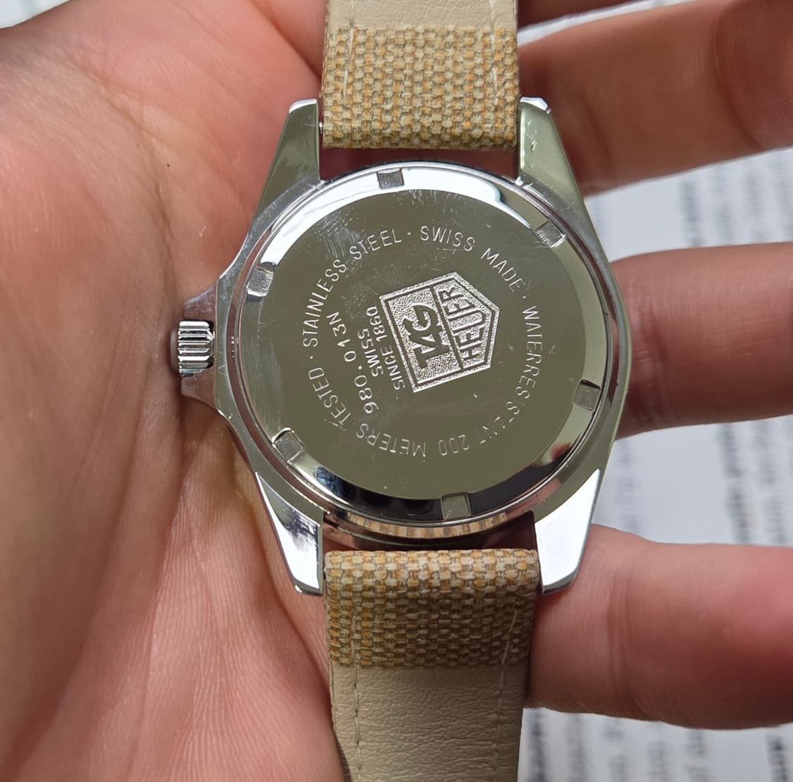 레어] 빈티지 태그호이어 프로페셔널 1000 블랙판 벤츠핸즈 쿼츠 상품이미지6