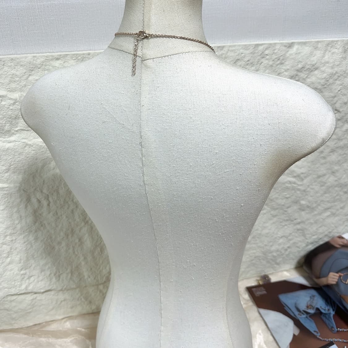 빈티지 해머링 로즈골드톤 쿠바체인 목걸이 상품이미지3