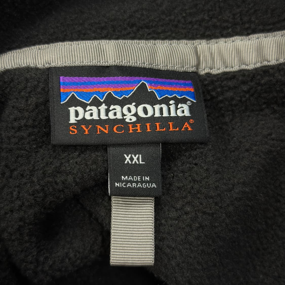 파타고니아 신칠라 스냅티 플리스 풀오버 블랙 포지 그레이 2XL 상품이미지5