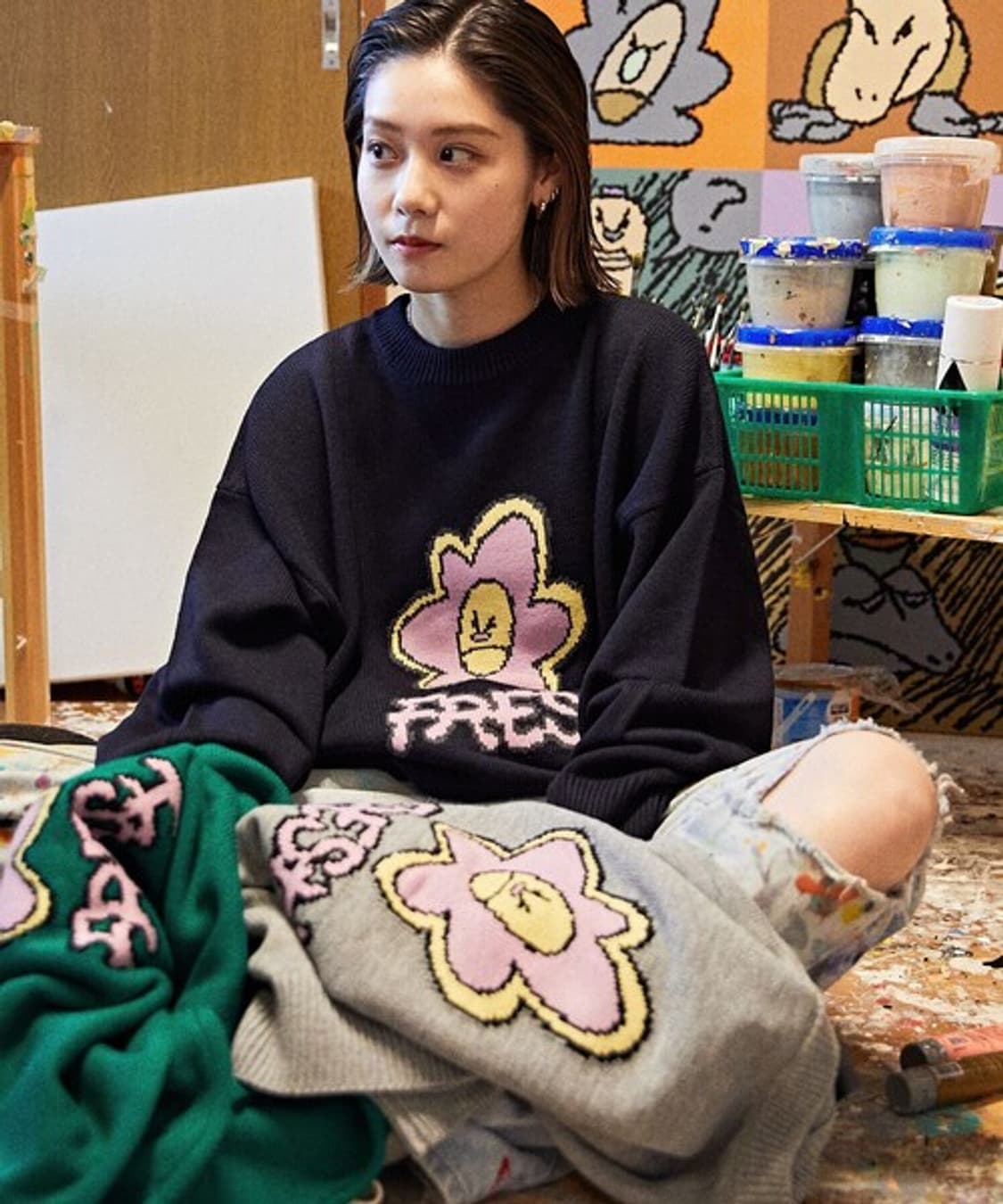 Freak's Store 프릭스스토어XMaria Sakurai 니트 L 상품이미지5