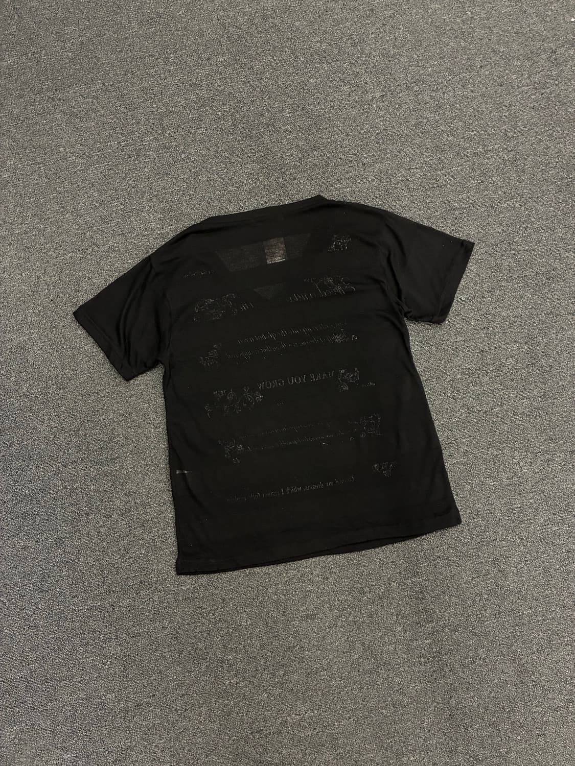 L)Original Remake Gear 빈티지 여성 줄무늬 시스루 반팔 상품이미지5