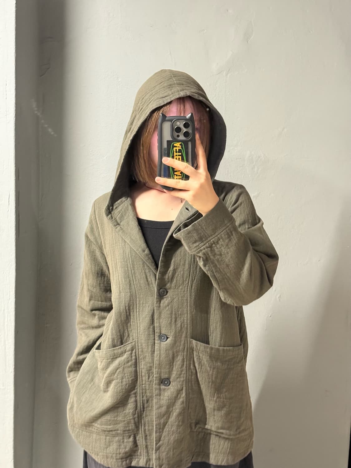 kawaii button pocket hood jacket 상품이미지4
