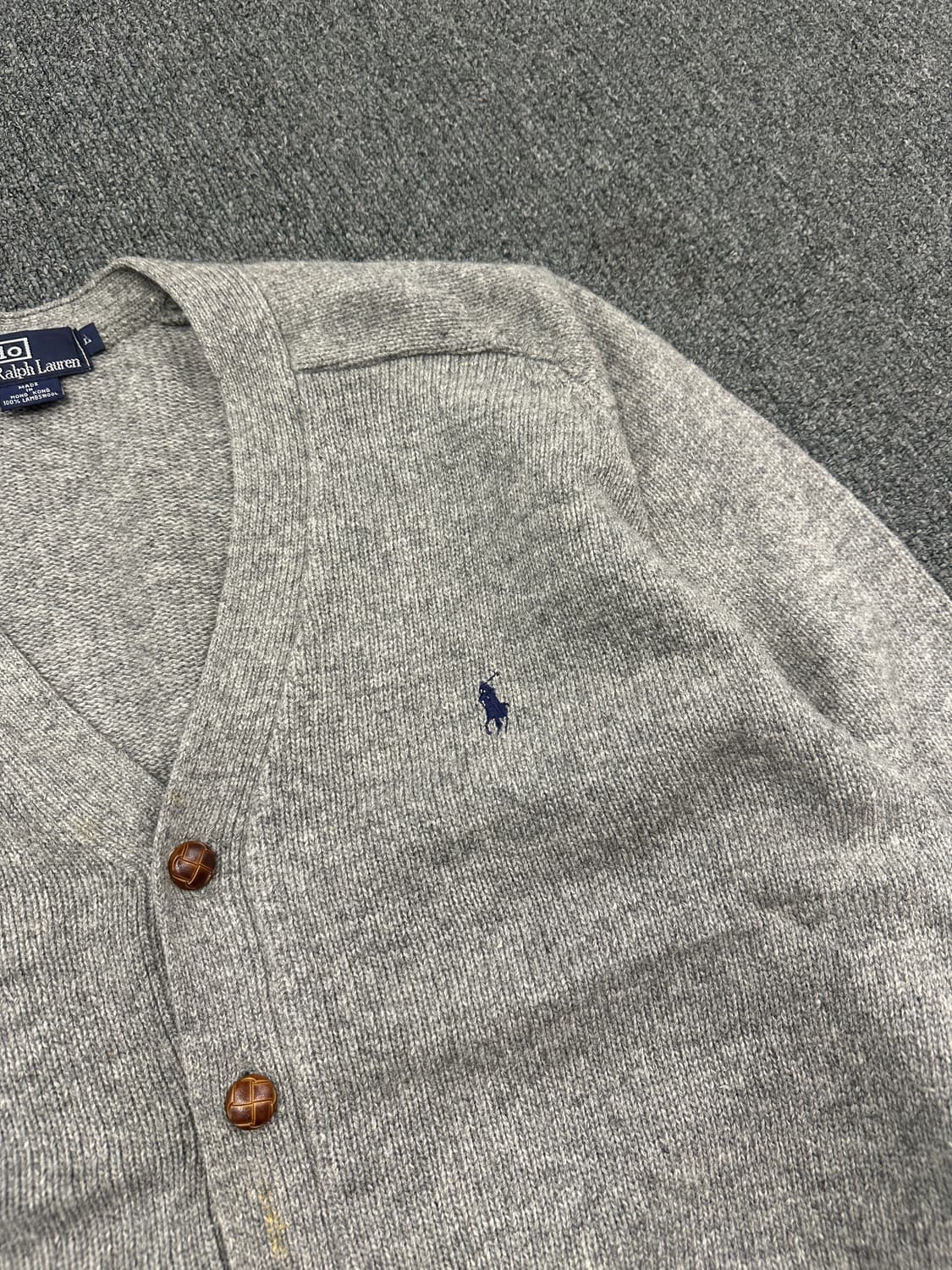 L) 폴로 랄프로렌 그레이 울 버튼 가디건  상품이미지3