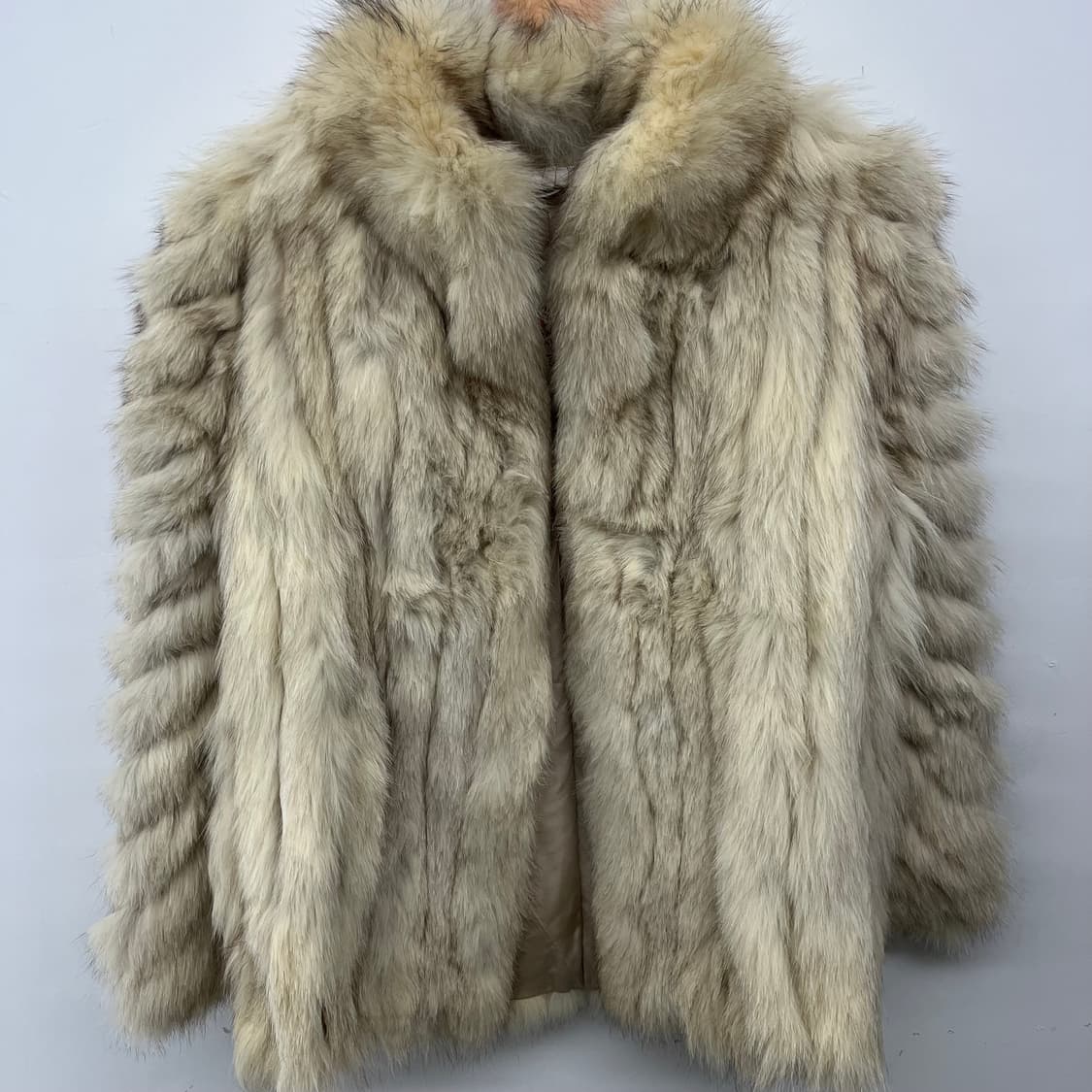 리얼 여우털 폭스퍼 숏코트 내추럴 베이지 여L 상품이미지2