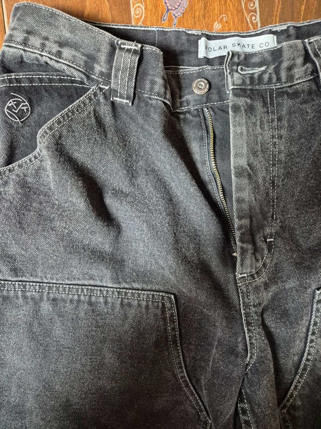 폴라스케이트 빅보이 워크 팬츠 더블니 실버블랙 M 상품이미지1