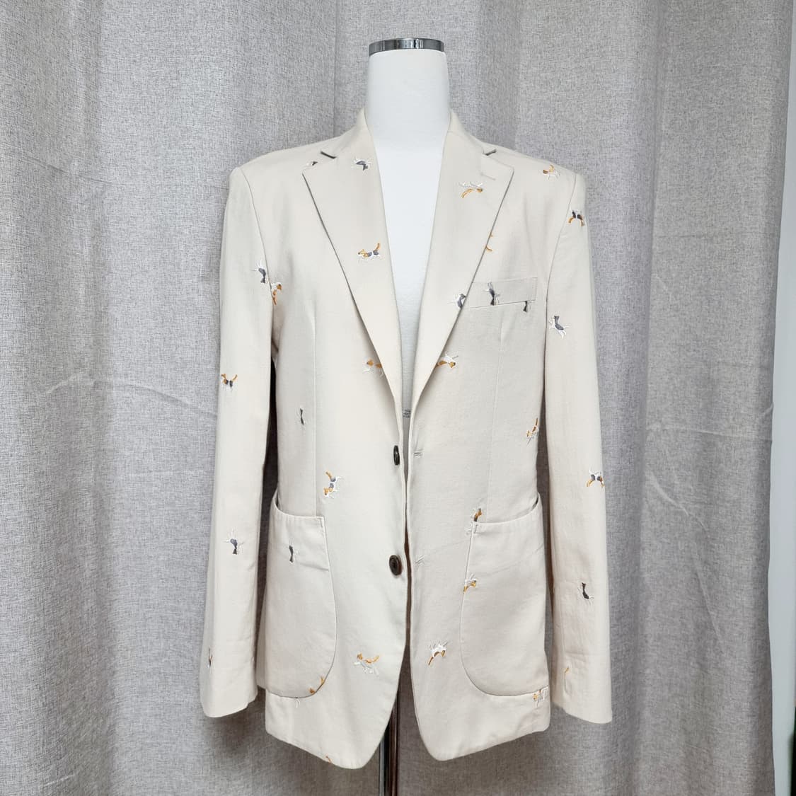 남녀공용 고퀄리티 고양이자수 코튼자켓 (촬영목적 시착만/새상품) 상품이미지4