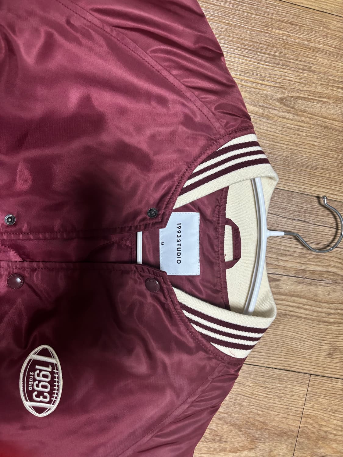 1993 STUDIO_나일론 바시티 자켓_버건디_ 상품이미지3