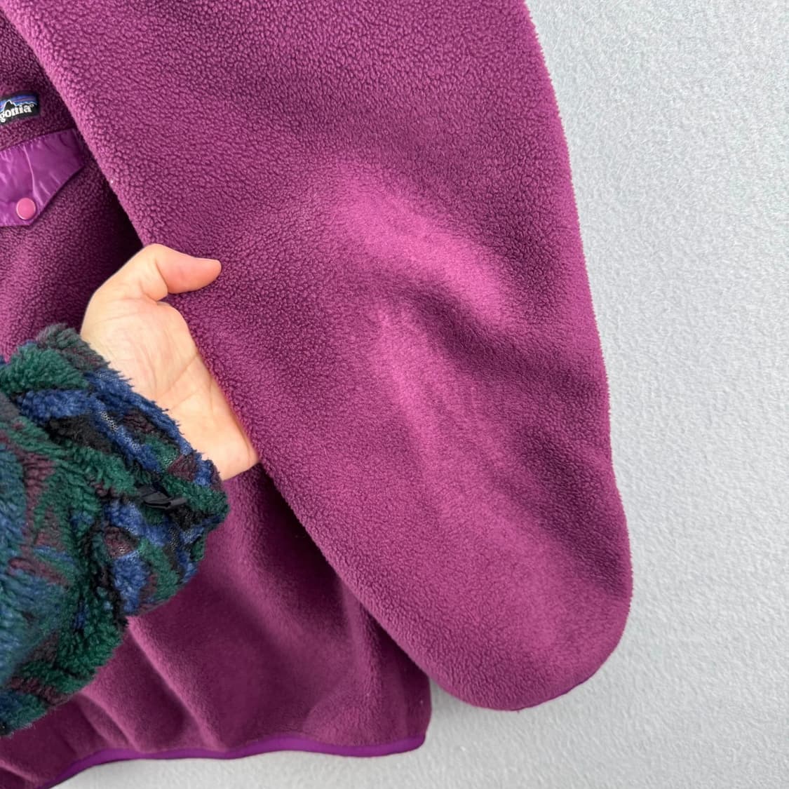 90s 자메이카 파타고니아 신칠라 스냅-T 마젠타 퍼플 상품이미지6