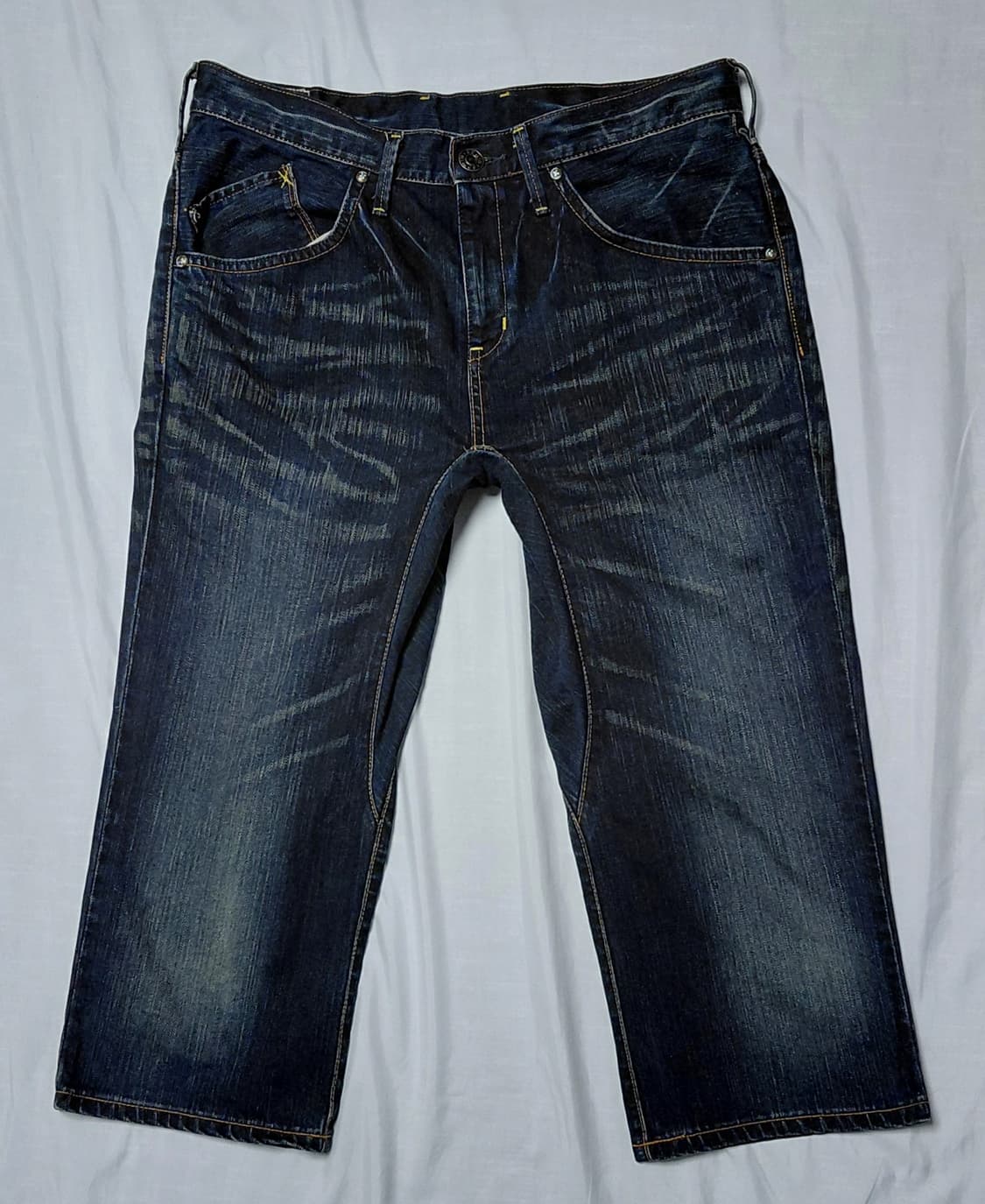 [32] 에드윈(EDWIN) XV-FUNCTION 신치백 7부 워싱 데님 상품이미지1