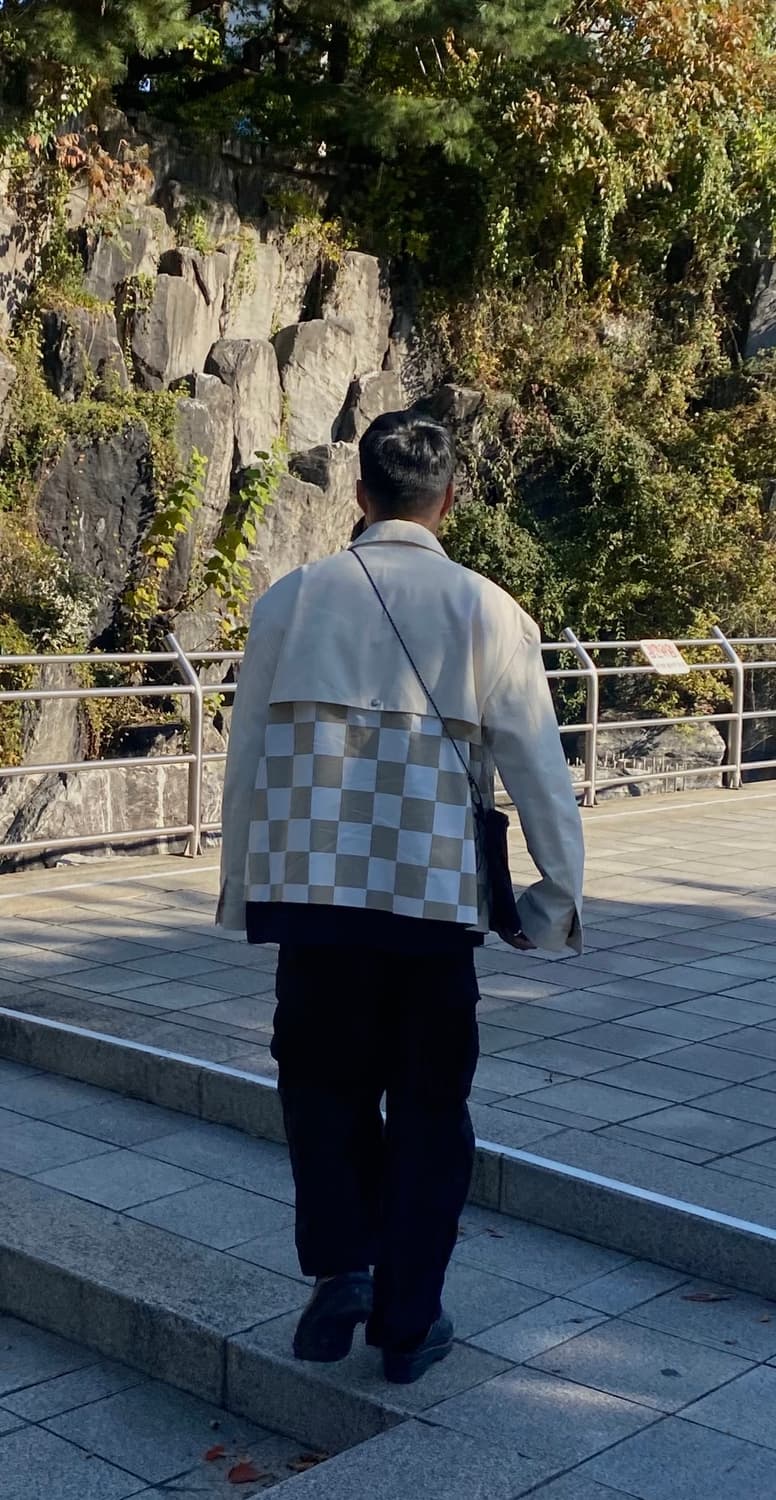 AIE 체커 아이보리 자켓 (XL) 상품이미지3